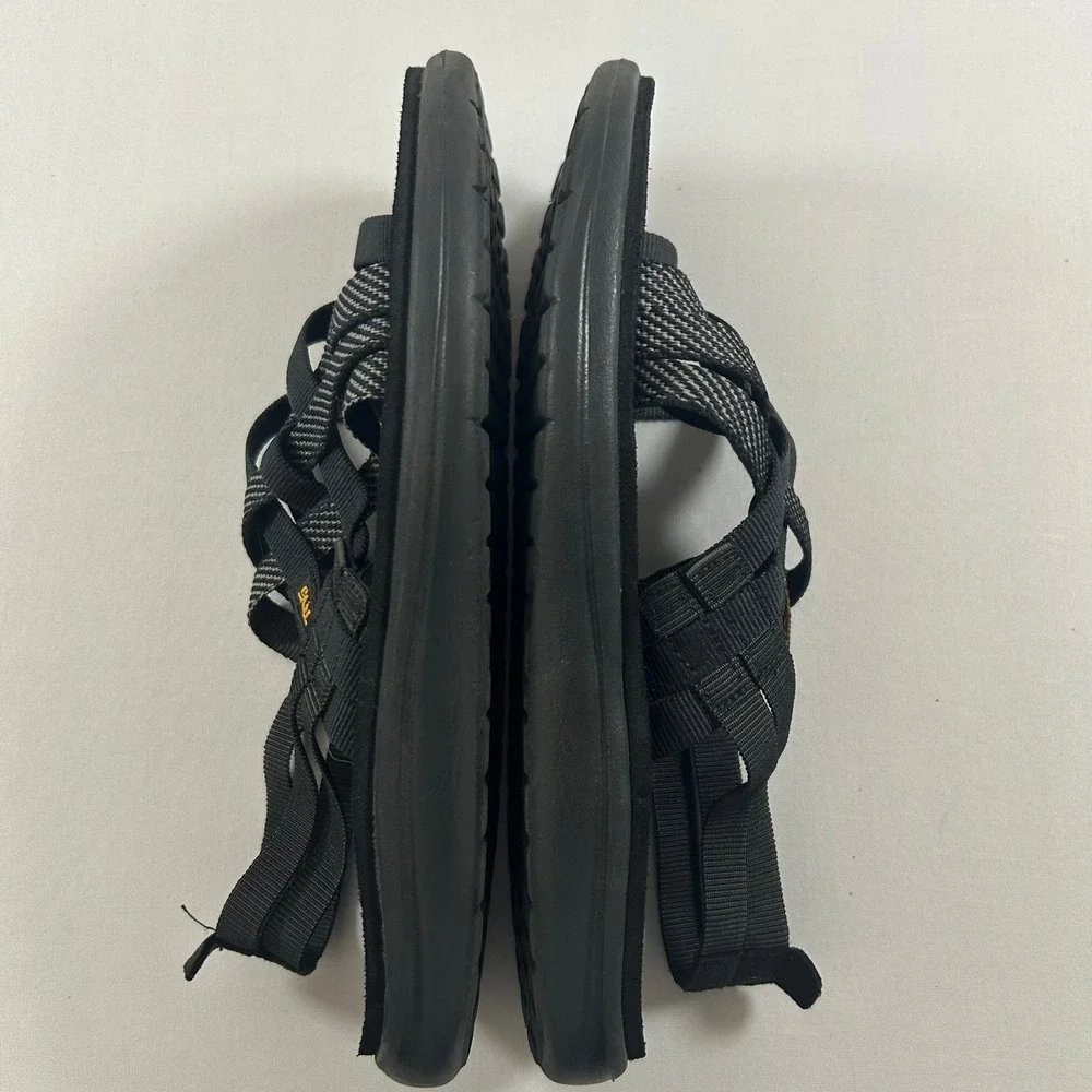 Teva Voya Infinity Space Dye Sandals Womens 8 Black Strappy Slingback Hiking